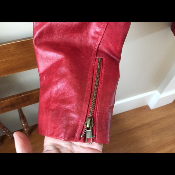 Vintage Pioneer Wear Red Leather Jacket - Picture 5 of 8